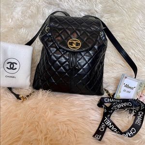 Authentic Lambskin Chanel Backpack